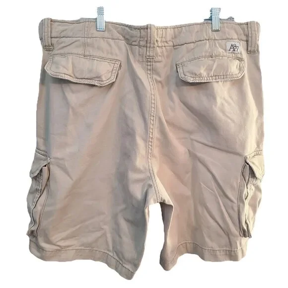Aeropostale A87 Authentic Cargo Beige Shorts Mens 40 Retro Y2K Utility Gorpcore - Picture 2 of 9